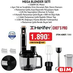 HEİFER CHEF'S PRO MEGA BLENDER SETİ